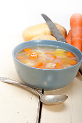 Image showing Traditional Italian minestrone soup 