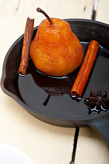 Image showing poached pears delicious home made recipe 