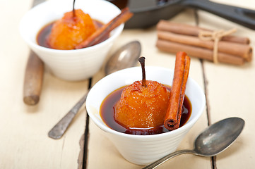 Image showing poached pears delicious home made recipe 