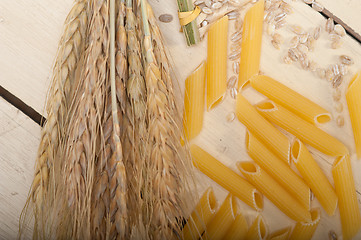 Image showing Italian pasta penne with wheat