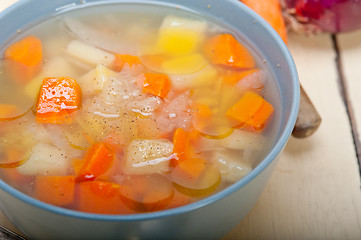 Image showing Traditional Italian minestrone soup 