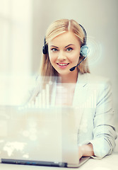 Image showing futuristic female helpline operator