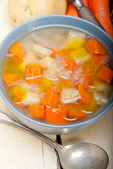 Image showing Traditional Italian minestrone soup 