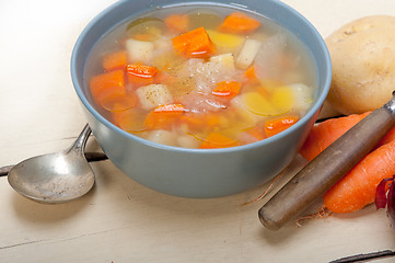 Image showing Traditional Italian minestrone soup 