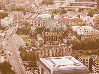 Image showing Berlin aerial view vintage