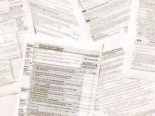 Image showing  Tax forms vintage