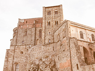 Image showing Sacra di San Michele abbey vintage