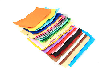 Image showing crumpled color papers