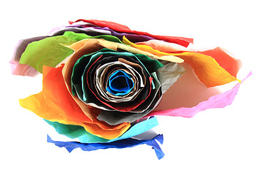 Image showing crumpled color papers