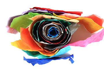 Image showing crumpled color papers