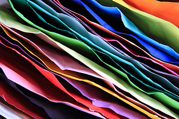 Image showing crumpled color papers background