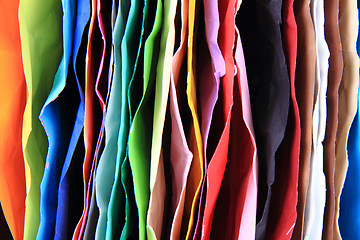 Image showing crumpled color papers background