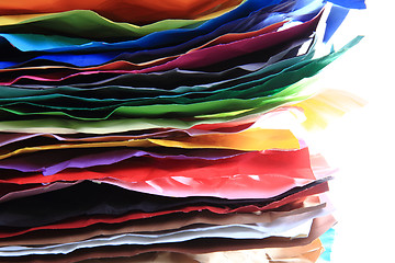 Image showing crumpled color papers background