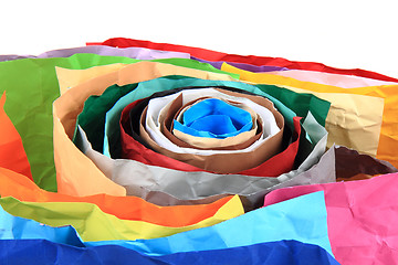 Image showing crumpled color papers background