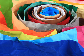 Image showing crumpled color papers background