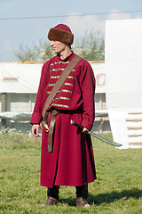 Image showing Reenactor in 18th century russian army uniform