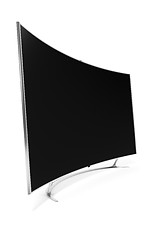 Image showing curved widescreen television