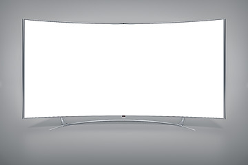 Image showing curved widescreen television