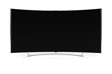 Image showing curved widescreen television