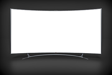 Image showing curved widescreen television