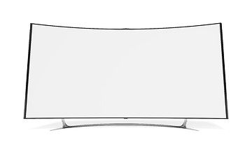 Image showing curved widescreen television