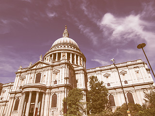 Image showing St Paul Cathedral London vintage