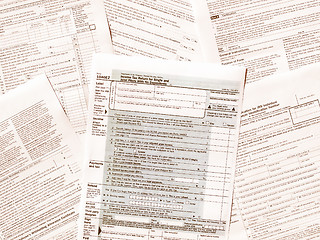 Image showing  Tax forms vintage
