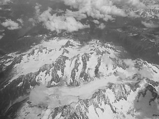 Image showing Black and white Alps glacier