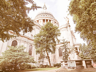 Image showing St Paul Cathedral, London vintage