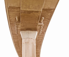 Image showing  Motorway bridge vintage