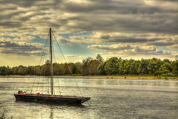 Image showing Wooden Boat on Loire Valley