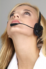 Image showing woman with headset