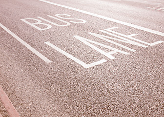 Image showing  Bus lane vintage