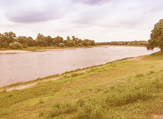 Image showing Elbe river vintage