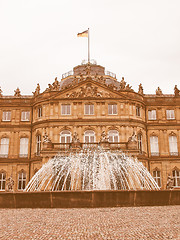 Image showing Neues Schloss (New Castle), Stuttgart vintage