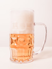 Image showing Retro looking Lager beer glass