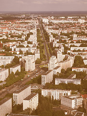 Image showing Berlin aerial view vintage