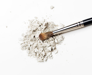 Image showing close up of makeup brush and eyeshadow