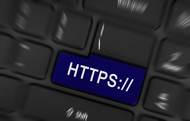 Image showing Blue https button 