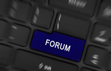 Image showing Blue button - Forum