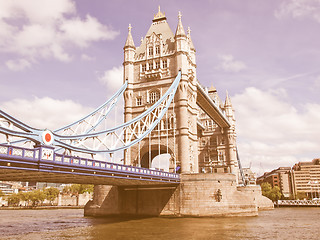 Image showing Tower Bridge, London vintage