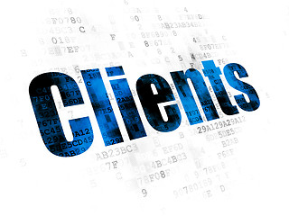 Image showing Business concept: Clients on Digital background