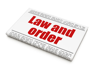 Image showing Law concept: newspaper headline Law And Order