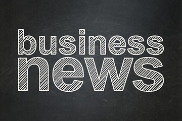 Image showing News concept: Business News on chalkboard background