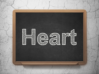 Image showing Healthcare concept: Heart on chalkboard background