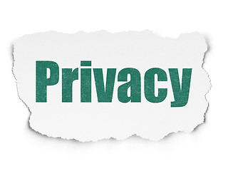 Image showing Protection concept: Privacy on Torn Paper background