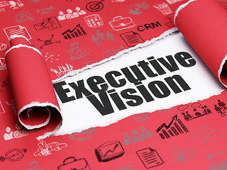 Image showing Business concept: black text Executive Vision under the piece of  torn paper