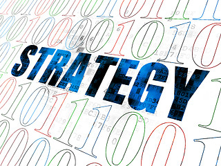 Image showing Business concept: Strategy on Digital background