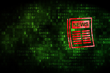 Image showing News concept: Newspaper on digital background