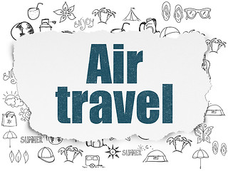 Image showing Tourism concept: Air Travel on Torn Paper background